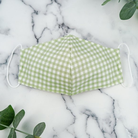 Handmade Accessories - Light Green, Cotton washable face mask